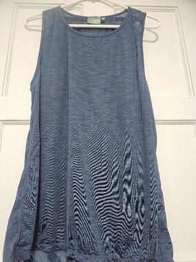 Athleta Women's Blue Mesh Sleeveless Stretch Tank Top